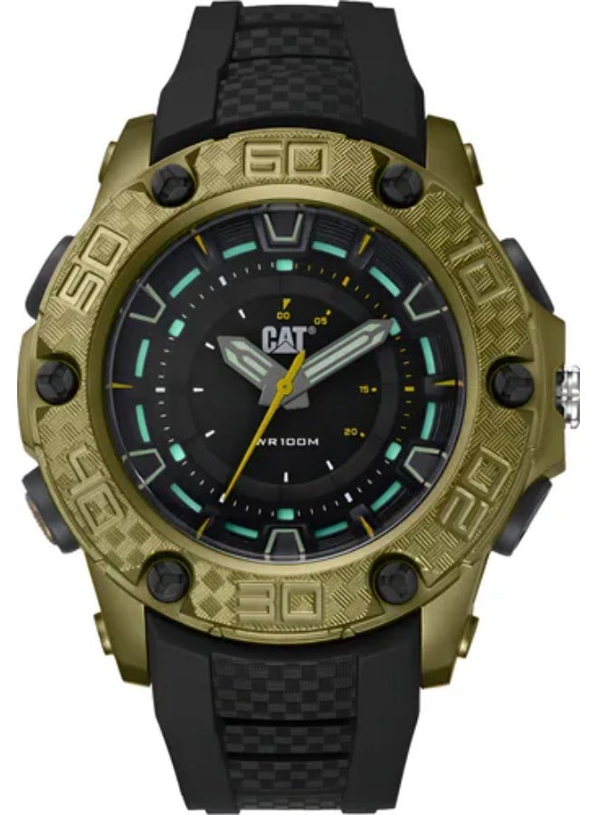 Caterpillar Consign Black Silicone Strap Men Watch LU.130.23.123